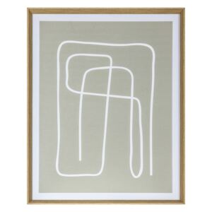 Neutral Abstract Line Framed Wall Art