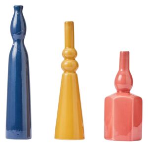 Objet Coloured Vases - Set of 3