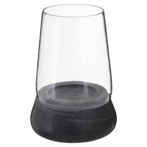 Grey Marble Glass Candle Holder