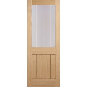 Mexicano Internal Glazed Unfinished Oak 1 Lite Door - 686 x 1981mm