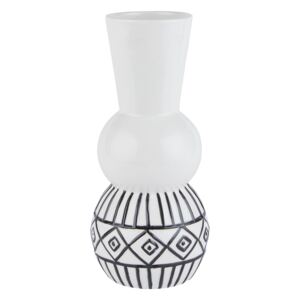 White Patterned Vase