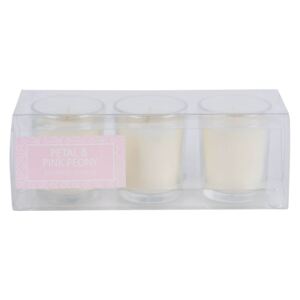 Petal & Pink Peony Votive Candle - 3 Pack
