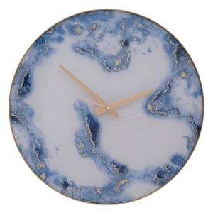 Celina Wall Clock - Blue Abstract