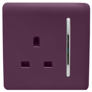 Trendi Switch 1 Gang 13Amp Switched Socket in Plum