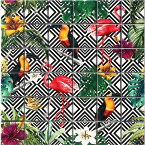 HoM Tropical Mono Self-Adhesive Mosaic Tile Sheet