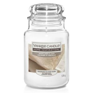 Yankee Candle Home Inspiration Scented Candle - Large Jar - White Linen & Lace