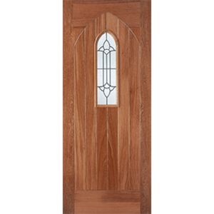 Westminster External Glazed Unfinished Hardwood 1 Lite Door - 762 x 1981mm
