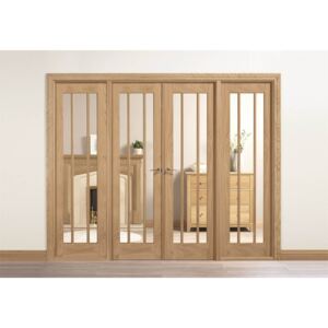 Lincoln Internal Glazed Unfinished Oak Room Divider - 2478 x 2031mm