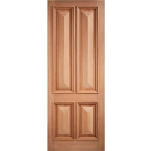 Islington External Unfinished Hardwood 4 Panel Door - 813 x 2032mm
