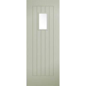 Suffolk - Sage - Composite Exterior Door - Glazed 2032 x 813 x 44
