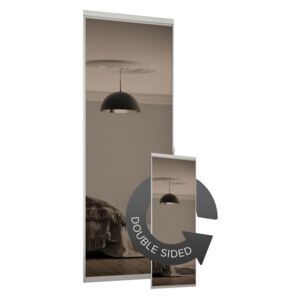 Duo Sliding Wardrobe Door Bronze Mirror with Aluminium frame (W)762mm