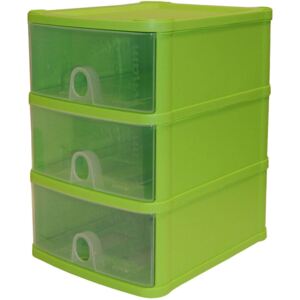 Handy Drawers- Set of 3 - Lime & Clear