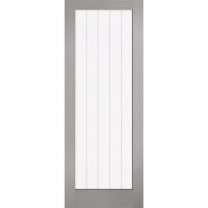 Textured - Vertical 1 Lite - Grey Internal Door - 1981 x 762 x 35mm
