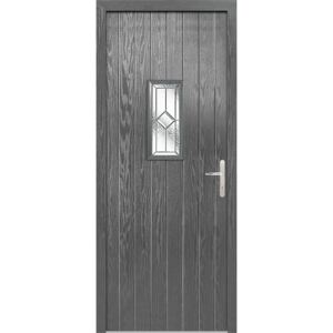 Speedwell - Glazed - Grey - Grey Frame Exterior Door - Right Hand - 2030 x 890 x 70