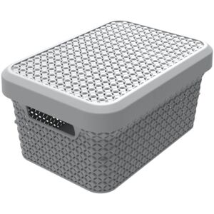 Ezy Storage Mode 5L Storage Basket with Lid - Grey