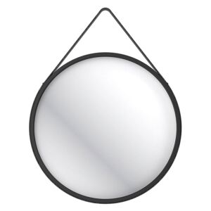 Home Design Round 60cm Bathroom Mirror - Black