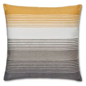 Striped Cushion - Ochre and Grey