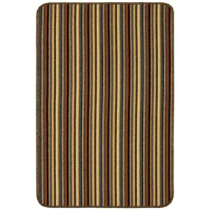 Java washable stripe mat -Brown