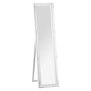 Chic Vintage Floor Standing Mirror - White