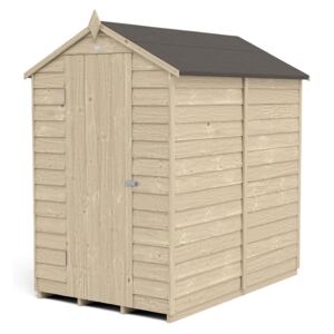 6x4ft Forest Overlap Pressure Treated Apex Shed - No Window