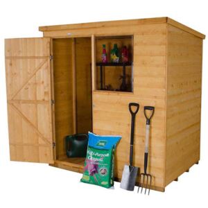 6x4ft Forest Wooden Shiplap Dip Treated Pent Shed -Incl.Installation