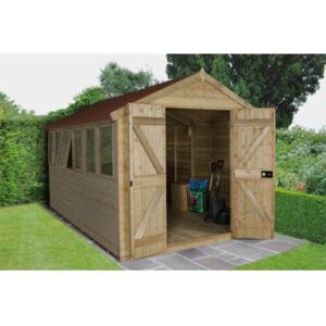 12x8ft Forest Pressure Treated Tongue & Groove Apex Shed