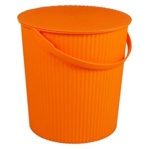 11L Round Crinkle Bucket - Orange