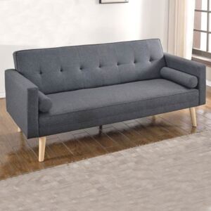 Paris Linen Sofa Bed Dark Grey