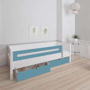 Manis White 2 Drawers Bed & Safety Rail