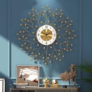 Iron Golden Dandelion Wall Clock