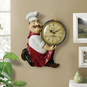 Resin Chef Statue Wall Clock