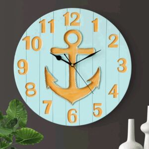 Resin Anchor Pattern Quartz Wall Clock