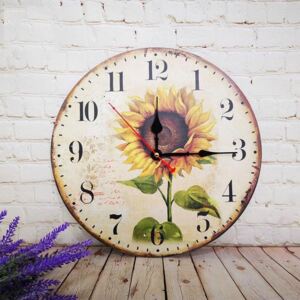 Vintage Style Round Printed Wall Clock