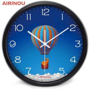 Modern Air Balloon Printed Metal Wall Clock