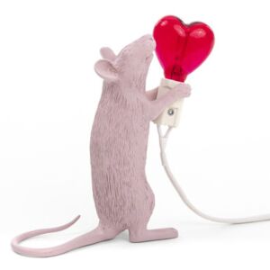 Mouse Sitting #2 Table lamp - / Valentines Limited edition by Seletti Pink