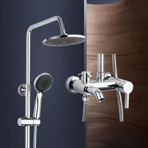 Modern Chrome Wall Mounted Shower Faucet Set