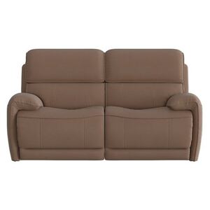 Link 2 Seater Fabric Power Recliner Sofa with Power Headrests - Brown