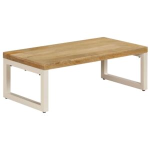 VidaXL Coffee Table 110x50x35 cm Solid Mango Wood and Steel