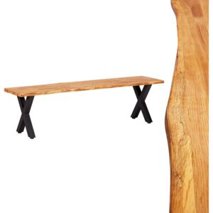 VidaXL Bench 160 cm Natural Solid Oak Wood