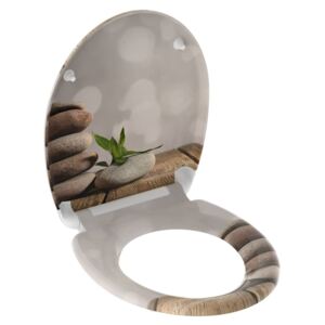 SCHÜTTE Toilet Seat with Soft-Close Quick Release STONE PYRAMID