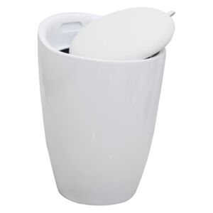 EISL 2-in-1 Bathroom Stool and Laundry Basket White