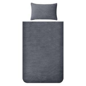 Snuggle Fleece Bedding Set - Charcoal - Single