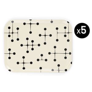 Dot Pattern Large Tray - / Eames (1947) - Set of 5 / 46 x 36 cm by Vitra White