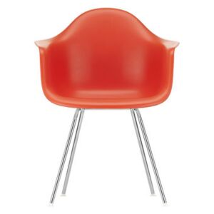 DAX - Eames Plastic Armchair Armchair - / (1950) - Chromed legs by Vitra Red