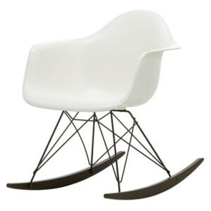 RAR - Eames Plastic Armchair Rocking chair - / (1950) - Black legs & dark wood by Vitra White