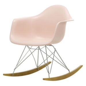 RAR - Eames Plastic Armchair Rocking chair - / (1950) - Chromed legs & light wood by Vitra Pink