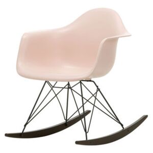 RAR - Eames Plastic Armchair Rocking chair - / (1950) - Black legs & dark wood by Vitra Pink