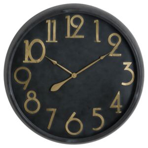 Soho Brass Large Black Clock