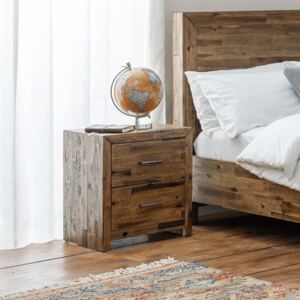 Hoxton Solid Acacia 2 Drawers Bedside Table