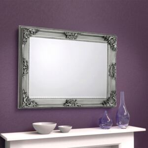 Rococo Pewter Finish Wall Mirror